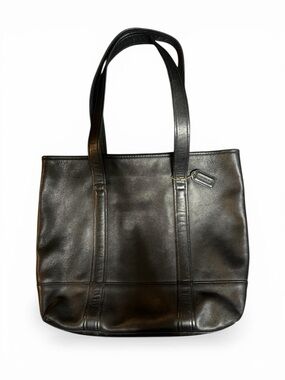Coach Hampton Tote Bag in Black Leather, Vintage E2S-6509